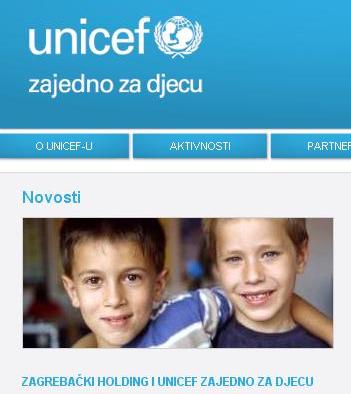 Zagrebački holding i UNICEF zajedno za djecu